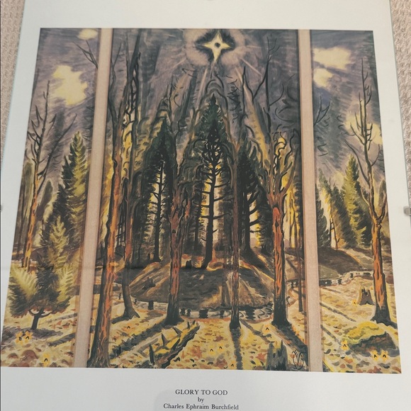 Glory To God 11”x14” Watercolor print by Charles Ephraim Burchfield and Frame - Picture 9 of 10